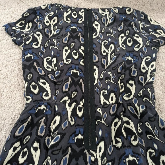 Rag and Bone 100% Silk Grey pattern mini dress ASO Cameron Diaz Size 0 - Picture 10 of 10